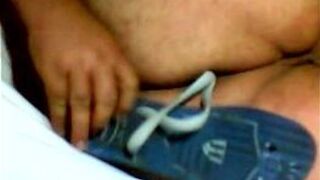 STUFFING THE HAVAIANAS IN THE TAIL - porn video