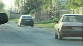 Brunette gay suck two pricks outdoors - porn video