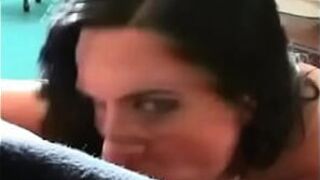 Filthy horny hot brunette babe smokes - porn video