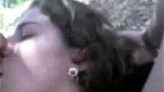 Arab girl blowing cock and fucked outdoor - porn video